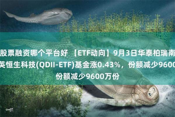 股票融资哪个平台好 【ETF动向】9月3日华泰柏瑞南方东英恒生科技(QDII-ETF)基金涨0.43%，份额减少9600万份