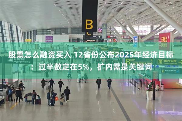 股票怎么融资买入 12省份公布2025年经济目标：过半数定在5%，扩内需是关键词